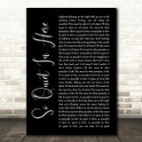 Van Morrison So Quiet In Here Black Script Song Lyric Quote Music Print