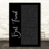 Yelawolf ft. Eminem Best Friend Black Script Song Lyric Quote Music Print