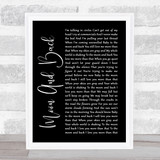 Alice Kristiansen Moon And Back Black Script Song Lyric Quote Print
