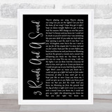 Blind Pilot 3 Rounds And A Sound Black Script Song Lyric Quote Print