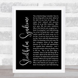 Blink-182 Stockholm Syndrome Black Script Song Lyric Quote Print