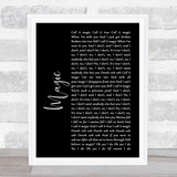 Coldplay Magic Black Script Song Lyric Quote Print