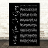Coone Words From The Gang Black Script Song Lyric Quote Print