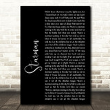 David Bowie Starman Black Script Song Lyric Quote Print