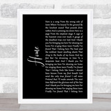 Depeche Mode Home Black Script Song Lyric Quote Print