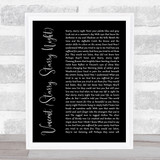 Don McLean Vincent (Starry, Starry Night) Black Script Song Lyric Quote Print