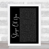 Ed Sheeran Shape Of You Black Script Song Lyric Quote Print