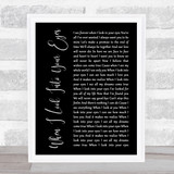 Firehouse When I Look Into Your Eyes Black Script Song Lyric Quote Print