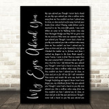 Frankie Valli My Eyes Adored You Black Script Song Lyric Quote Print