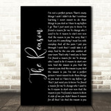 Hoobastank The Reason Black Script Song Lyric Quote Print