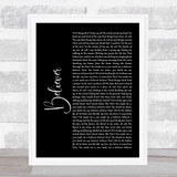 Imagine Dragons Believer Black Script Song Lyric Quote Print