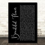 India Arie Beautiful Flower Black Script Song Lyric Quote Print