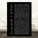 Iron Maiden Bring Your Daughter To The Slaughter Black Script Song Lyric Print