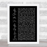 Iron Maiden Bring Your Daughter To The Slaughter Black Script Song Lyric Print