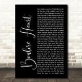 James Blunt Bonfire Heart Black Script Song Lyric Quote Print