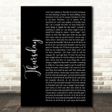 Jess Glynne Thursday Black Script Song Lyric Quote Print