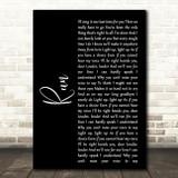 Leona Lewis Run Black Script Song Lyric Quote Print