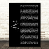 Lighthouse Family High Black Script Song Lyric Quote Print