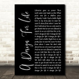 Manic Street Preachers A Design For Life Black Script Song Lyric Quote Print