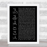 Meat Loaf Two Out Of Three Ain't Bad Black Script Song Lyric Quote Print