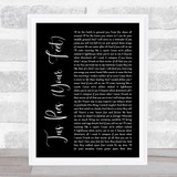 Nahko Medicine For The People Tus Pies Your Feet Black Script Song Lyric Print
