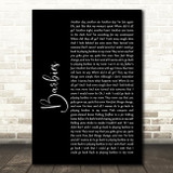 Pink Barbies Black Script Song Lyric Quote Print