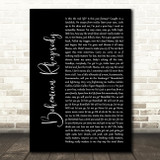 Queen Bohemian Rhapsody Black Script Song Lyric Quote Print