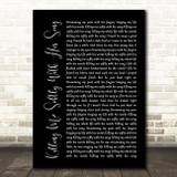 Roberta Flack Killing Me Softly With His Song Black Script Song Lyric Print