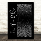 Seal Kiss From A Rose Black Script Song Lyric Quote Print