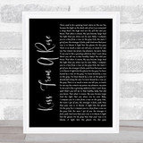 Seal Kiss From A Rose Black Script Song Lyric Quote Print