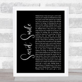 Semisonic Secret Smile Black Script Song Lyric Quote Print