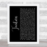 Stone Sour Taciturn Black Script Song Lyric Quote Print