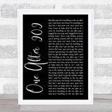 The Beatles One After 909 Black Script Song Lyric Quote Print