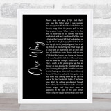 The Levellers One Way Black Script Song Lyric Quote Print
