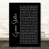 The Rolling Stones Gimme Shelter Black Script Song Lyric Quote Print