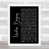 Todd Rundgren Useless Begging Black Script Song Lyric Quote Print