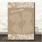 Al Green Lets Stay Together Burlap & Lace Song Lyric Print
