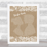 James Blunt Bonfire Heart Burlap & Lace Song Lyric Quote Print