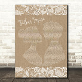 George Michael Father Figure Burlap & Lace Song Lyric Quote Print