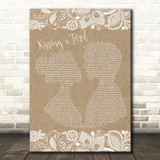George Michael Kissing A Fool Burlap & Lace Song Lyric Quote Print