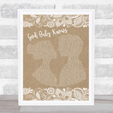 The Beach Boys God Only Knows Burlap & Lace Song Lyric Quote Print