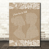 Whitney Houston I Know Him So Well Burlap & Lace Song Lyric Quote Print