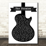 Sturgill Simpson The Promise Black & White Guitar Song Lyric Quote Print