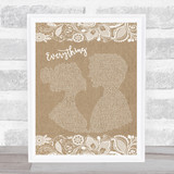 Brian McKnight Everything Burlap & Lace Song Lyric Print