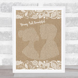 Lana Del Rey Young And Beautiful Burlap & Lace Song Lyric Print