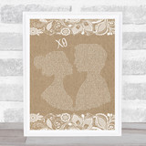 Beyoncé XO Burlap & Lace Song Lyric Print