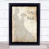 Buckcherry Crazy Bitch Man Lady Dancing Song Lyric Wall Art Print