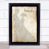 Alaine Sincerely Man Lady Dancing Song Lyric Quote Music Print