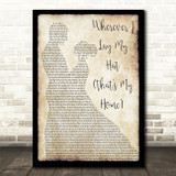 Paul Young Wherever I Lay My Hat (That's My Home) Man Lady Dancing Song Lyric Quote Music Print