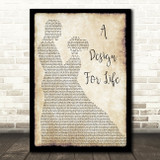 Manic Street Preachers A Design For Life Man Lady Dancing Song Lyric Quote Print